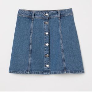 NWOT H&M Divided A-Line Denim Skirt